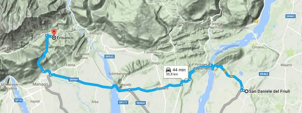 Tra Tagliamento e Val Colvera: da San Daniele a Frisanco - Itinerari in Friuli Venezia Giulia