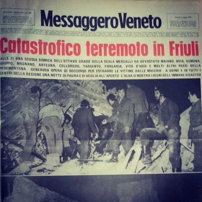 Terremoto del Friuli - 6 maggio 1976 - Storia in Friuli Venezia Giulia