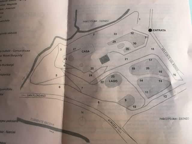 Mappa del giardino Lucio Viatori